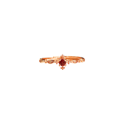 Cross garnet cross ring