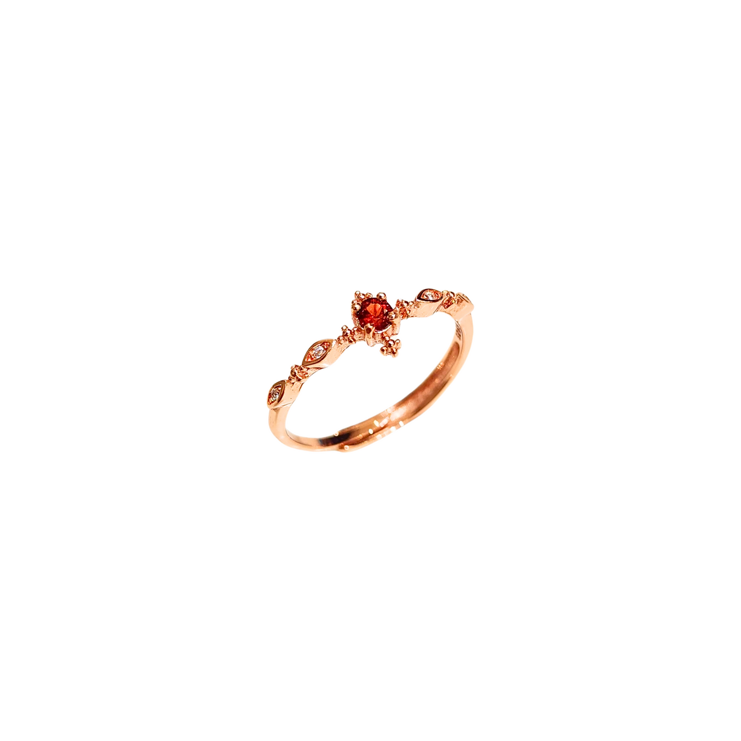 Cross garnet cross ring