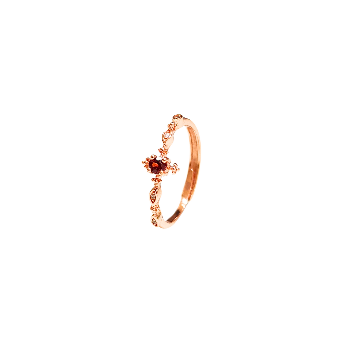 Cross garnet cross ring