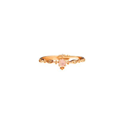 Cross Rose Quartz Cross Ring