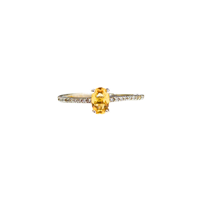 Lucky Clover citrine four-leaf clover ring