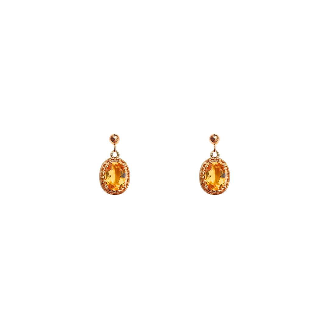 Lace citrine lace earrings