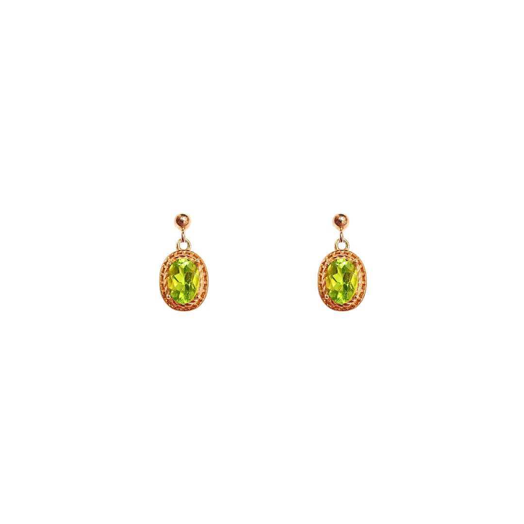 Lace peridot lace earrings