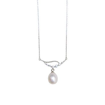 (-70%~90%) Freshwater Pearl (Oval) Necklace [Defective Product]