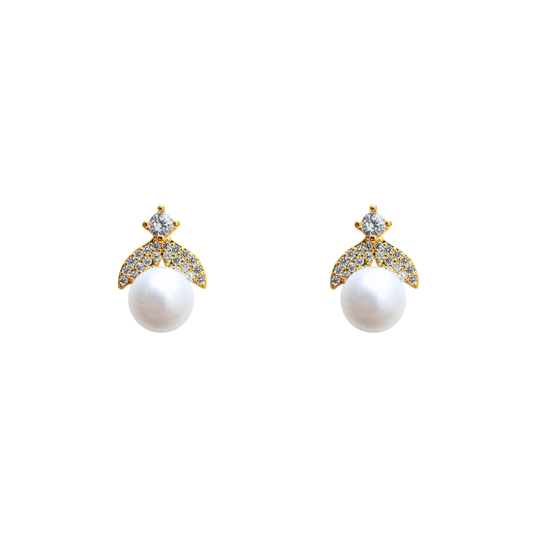 Freshwater Pearl (White) Stud Earrings