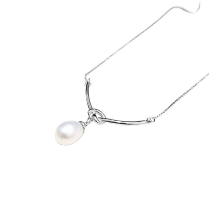 (-70%~90%) Freshwater Pearl (Oval) Necklace [Defective Product]