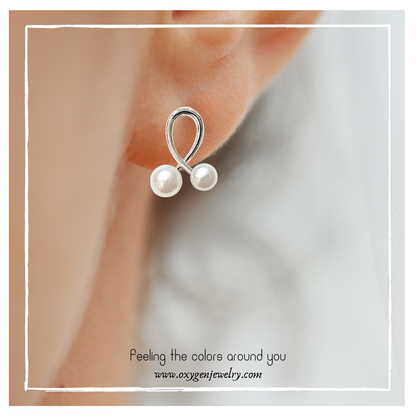 Freshwater Pearl (White) Stud Earrings