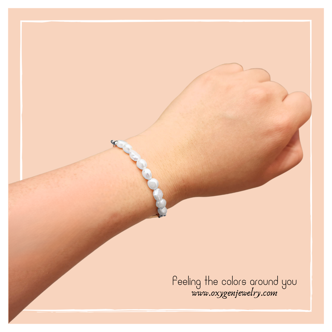 Mini Freshwater Pearl Beads Retractable Bracelet