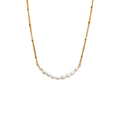 (-70%~90%) Freshwater Pearl (Oval) Necklace [Defective Product]