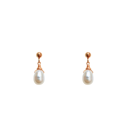 Freshwater Pearl (White) Stud Earrings