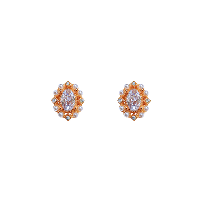 Lace high carbon diamond lace earrings