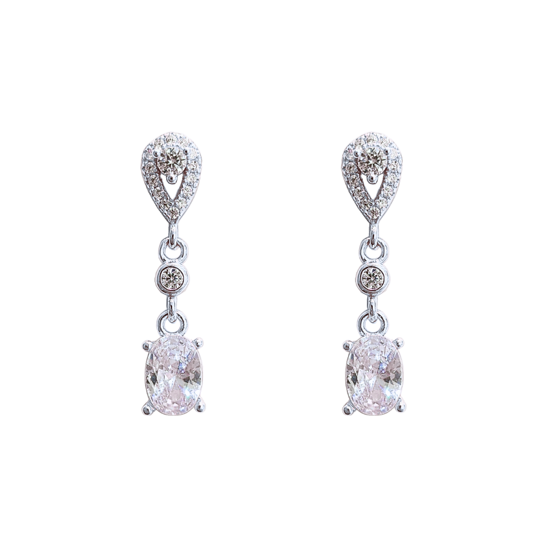 Lace high carbon diamond lace earrings