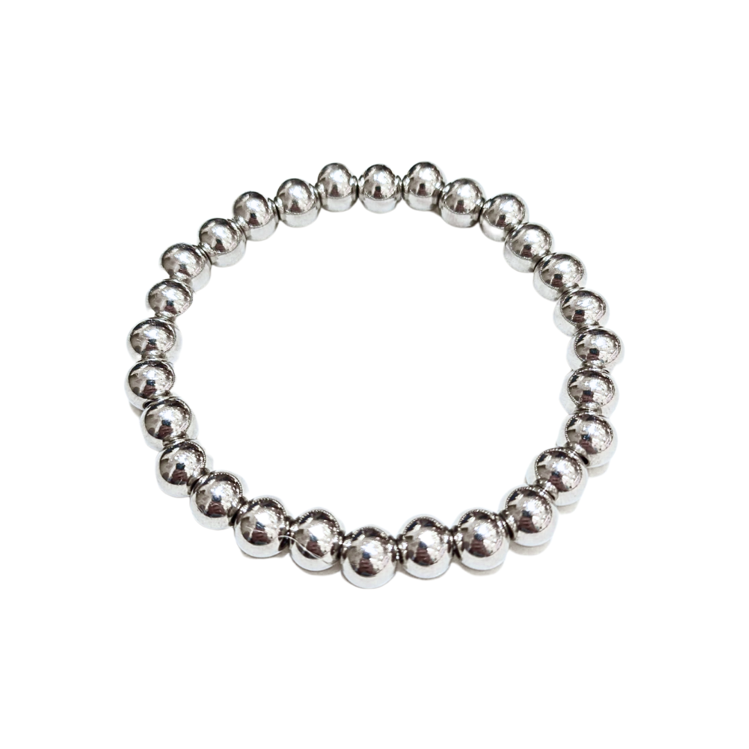 Metal bead elastic bracelet (8mm)